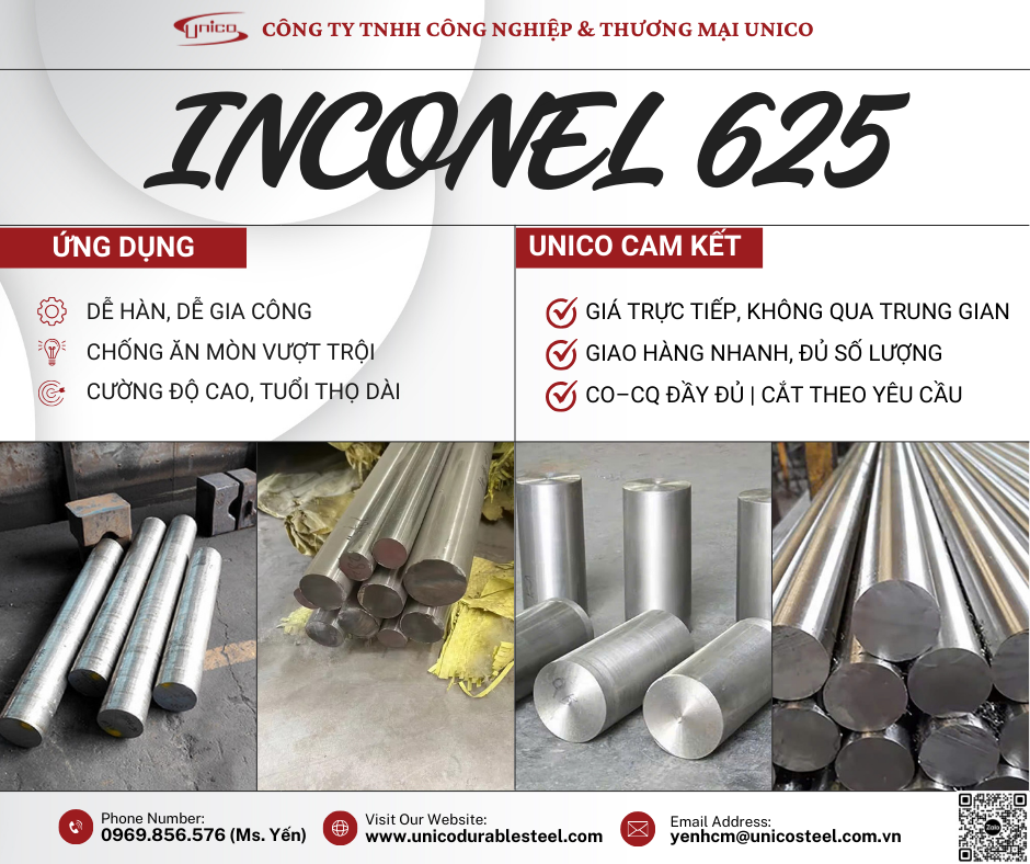 Bán Inconel 625 – Giá gốc nhà máy | Unicosteel
